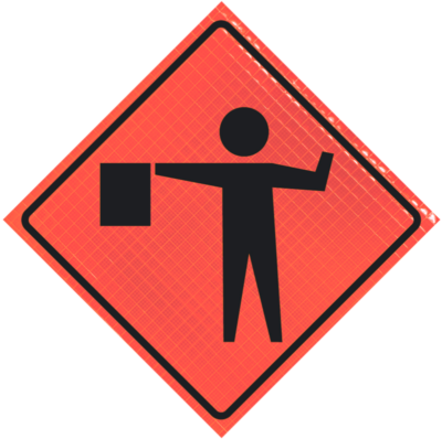 Roll-up Signs Flagger (symbol) (w20-7)– Super Bright™ Reflective 36" Roll-up Signs Flagger (symbol) (w20-7)– Super Bright™ Reflective 36"