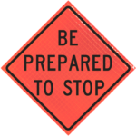 be prepared to stop vinyl reflective roll up for construction sites