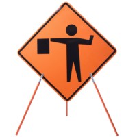 tripod sign holder for construction