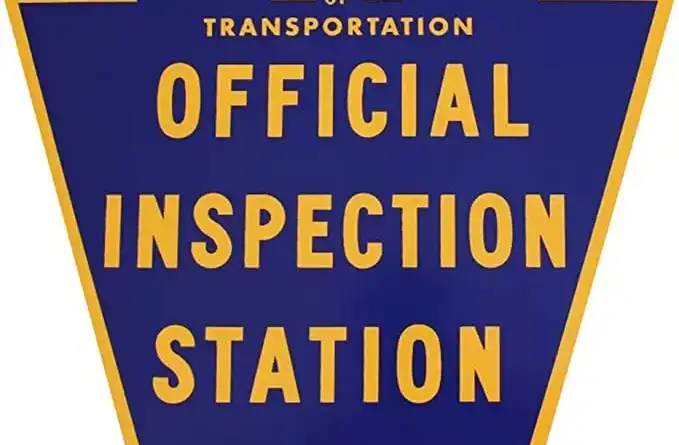 Pennsylvania Inspection Station Sign