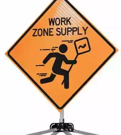 Temporary Traffic Control Sign sign stand with vinyl reflective roll up for construction zones