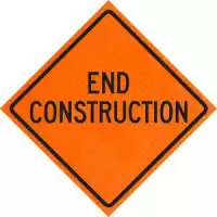 end construction sign