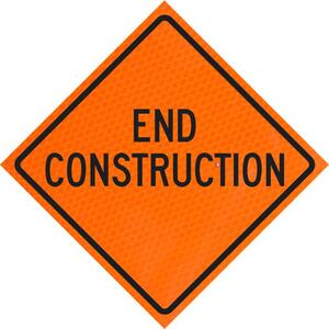 end construction sign