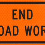 End Utility Work 48" Diamond Grade™ Roll-up | EndRoad Work (g20-2) 48" diamond Grade™ Roll-up