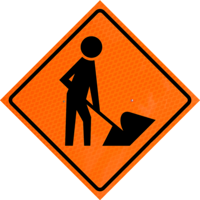 Worker (symbol) (w21-1) 36" Diamond Grade™ Roll-up
