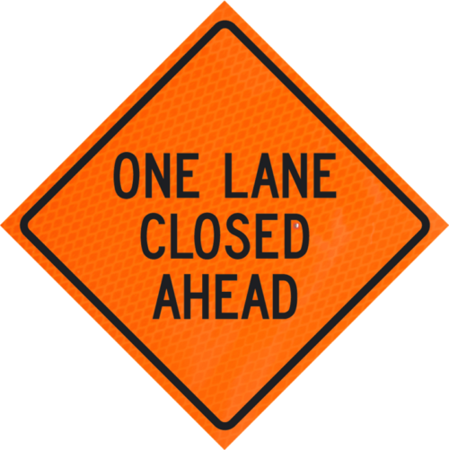 One Lane Closed Ahead 36" Diamond Grade™ReflectiveRoll-up | One Lane Closed Ahead 36" Diamond Grade™ReflectiveRoll-up