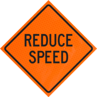 Lane Closed Ahead 36" Diamond Grade™ Roll-up | Reduce Speed 36" Diamond Grade™ Roll-up