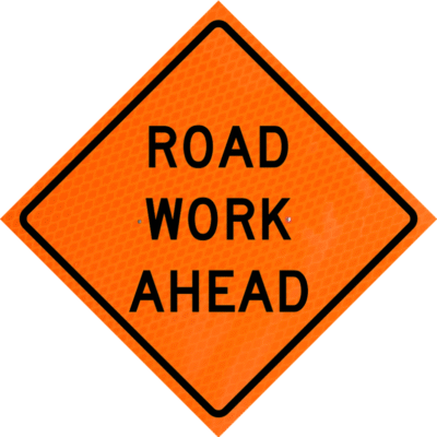 Road Work Ahead (w20-1) 36" Diamond Grade™ Roll-up
