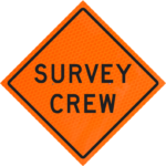 Workers Ahead 36" Diamond Grade™ Roll-up | Survey Crew (w21-6) 36" Diamond Grade™ Roll-up