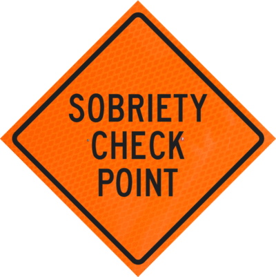 Sobriety Check Point 36" Diamond Grade™ Roll-up | Sobriety Check Point 36" Diamond Grade™ Roll-up