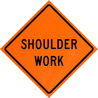 Right Lane Closed (w20-5r) 36" Diamond Grade™ Roll-up | Shoulder Work (w21-5) 36" Diamond Grade™ Roll-up