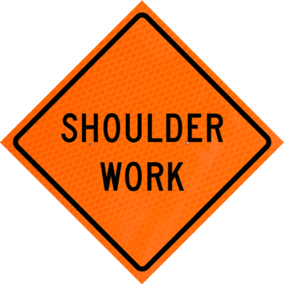 Shoulder Work (w21-5) 36" Diamond Grade™ Roll-up