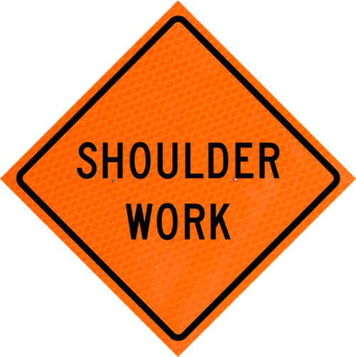 Shoulder Work (w21-5) 36" Diamond Grade™ Roll-up | Shoulder Work (w21-5) 36" Diamond Grade™ Roll-up