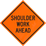 Prepare To Stop 36" Diamond Grade™ Roll-up | Shoulder Work Ahead 36" Diamond Grade™ Roll-up