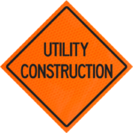 Utility Construction 36" Diamond Grade™ Roll-up | Utility Construction 36" Diamond Grade™ Roll-up