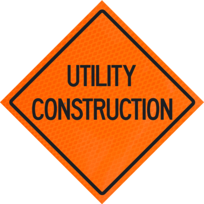 Utility Construction 36" Diamond Grade™ Roll-up