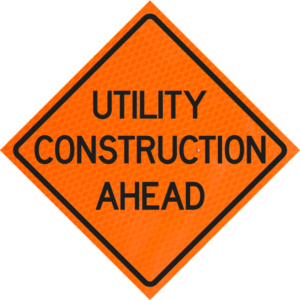 utility construction ahead