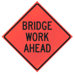 Bridge Work Ahead 36" Marathon™ Roll-up | Bridge Work Ahead 36" Marathon™ Roll-up