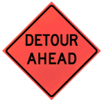 Detour Ahead Roll-up Sign (w20-2) 36" Marathon™