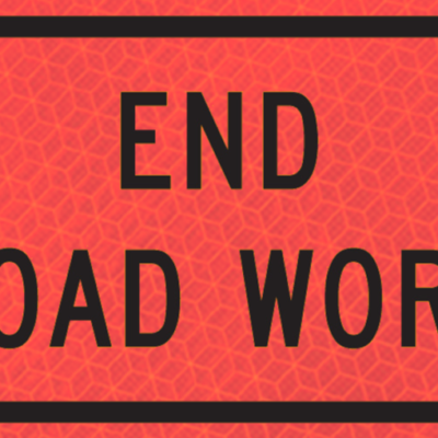 End Road Work (g20-2)n36" Marathon™  Roll-up Sign