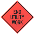 End Road Work (g20-2)n36" Marathon™ Roll-up Sign | End Utility Work 36" Marathon™ Roll-up Sign