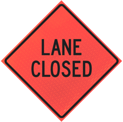 36-MARO-4LEX-LC.png Lane Closed 36" Marathon™ Roll-up Sign | Lane Closed 36" Marathon™ Roll-up Sign