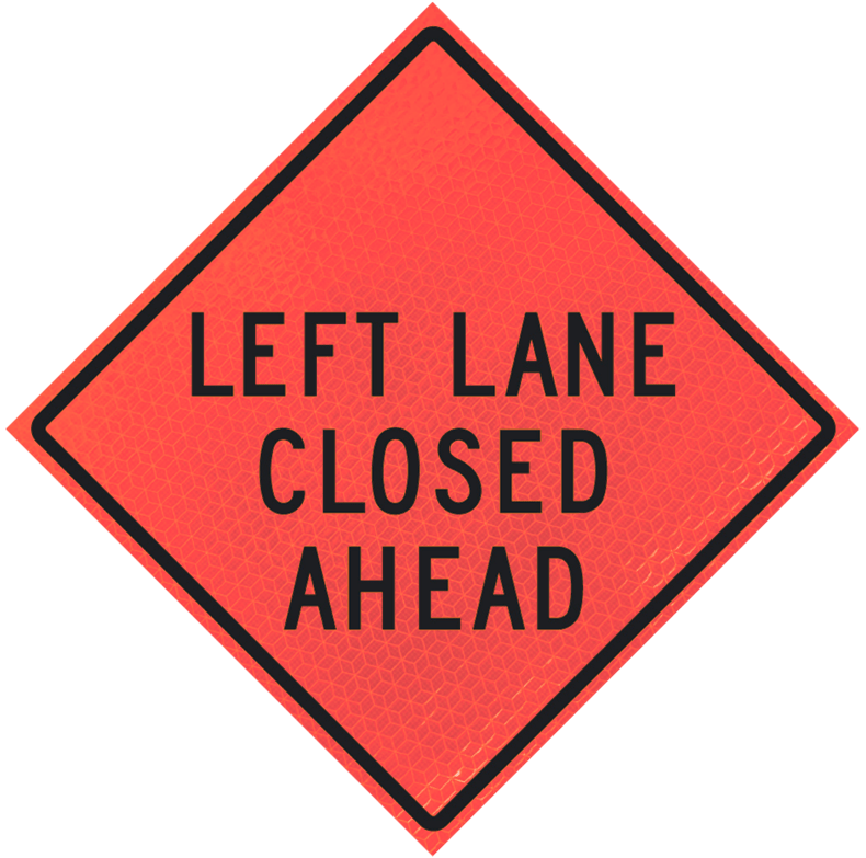 Left Lane Closed Ahead (w20-5l) 36