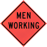 Men Working 36" Marathon™  Roll-up Sign - Image 1