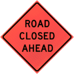 Road Work Ahead (w20-1)n36" Marathon™ Roll-up Sign | Road Closed Ahead (w20-3)n36" Marathon™ Roll-up Sign