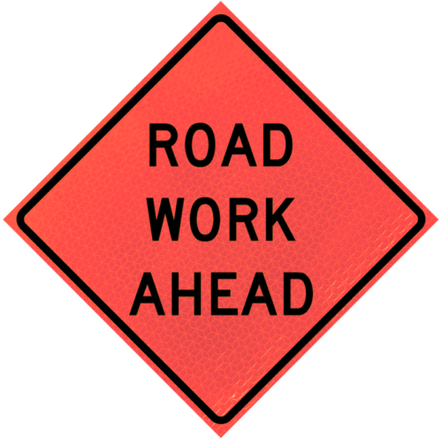 Road Work Ahead (w20-1)n36" Marathon™ Roll-up Sign | Road Work Ahead (w20-1)n36" Marathon™ Roll-up Sign