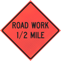 Road Work 1/2 Mile 36" Marathon™ Roll-up