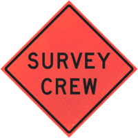 Survey Crew (w21-6)n36" Marathon™  Roll-up Sign - Image 1