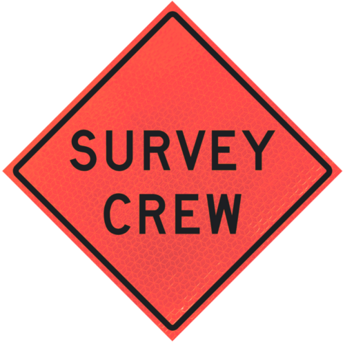 Survey Crew (w21-6)n36" Marathon™ Roll-up Sign | Survey Crew (w21-6)n36" Marathon™ Roll-up Sign