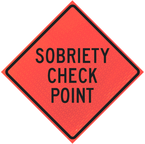 Sobriety Check Point 36" Marathon™ Roll-up Sign | Sobriety Check Point 36" Marathon™ Roll-up Sign