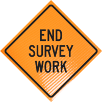 End Survey Work 36" Non-reflective Roll-up - Image 1