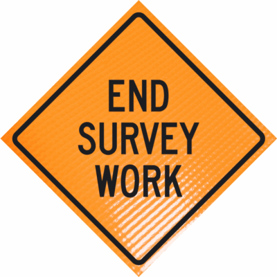 | End Survey Work 36" Non-reflective Roll-up