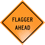 | Flagger Ahead (w20-7a) 36" Non-reflective Roll-up