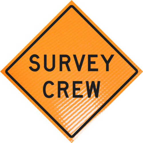 | Survey Crew (w21-6)36" Non-reflective Roll-up Sign