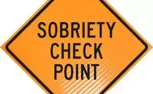 roll-up sign sobriety check point