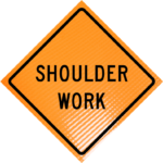 | Shoulder Work (w21-5) 36" Non-reflective Roll-up