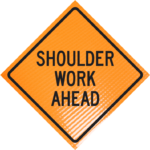 | Shoulder Work Ahead 36" Non-reflective Roll-up