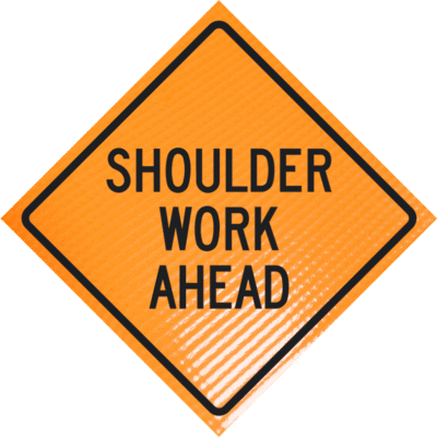 | Shoulder Work Ahead 36" Non-reflective Roll-up