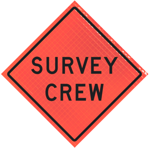 | Survey Crew (w21-6)36" Super Bright™ Reflective Vinyl Roll-up Sign