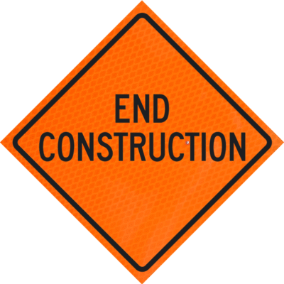 END CONSTRUCTION 48" Diamond Grade™ Roll-Up