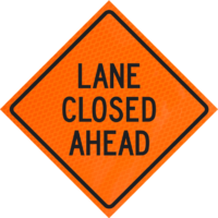 Accident Ahead 48" Diamond Grade™ Roll-up Sign | Lane Closed Ahead 48" Diamond Grade™ Roll-up