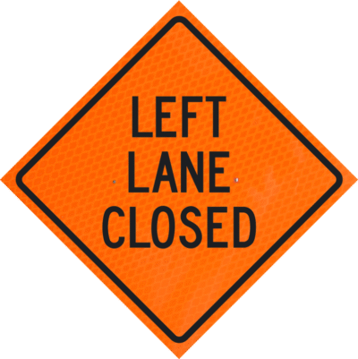 48-DGO-4LEX-LLC.png Left Lane Closed 48" Diamond Grade™ Roll-up | Left Lane Closed 48" Diamond Grade™ Roll-up