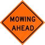 mowing ahead