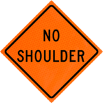 One Lane Closed Ahead 48" Diamond Grade™ Roll-up | No Shoulder (w8-23) 48" Diamond Grade™ up