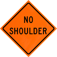 Bridge Work Ahead 48" Diamond Grade™ Roll-up | No Shoulder (w8-23) 48" Diamond Grade™ up