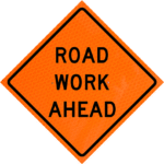Road Work Ahead (w20-1) 48" Diamond Grade™ Roll-up